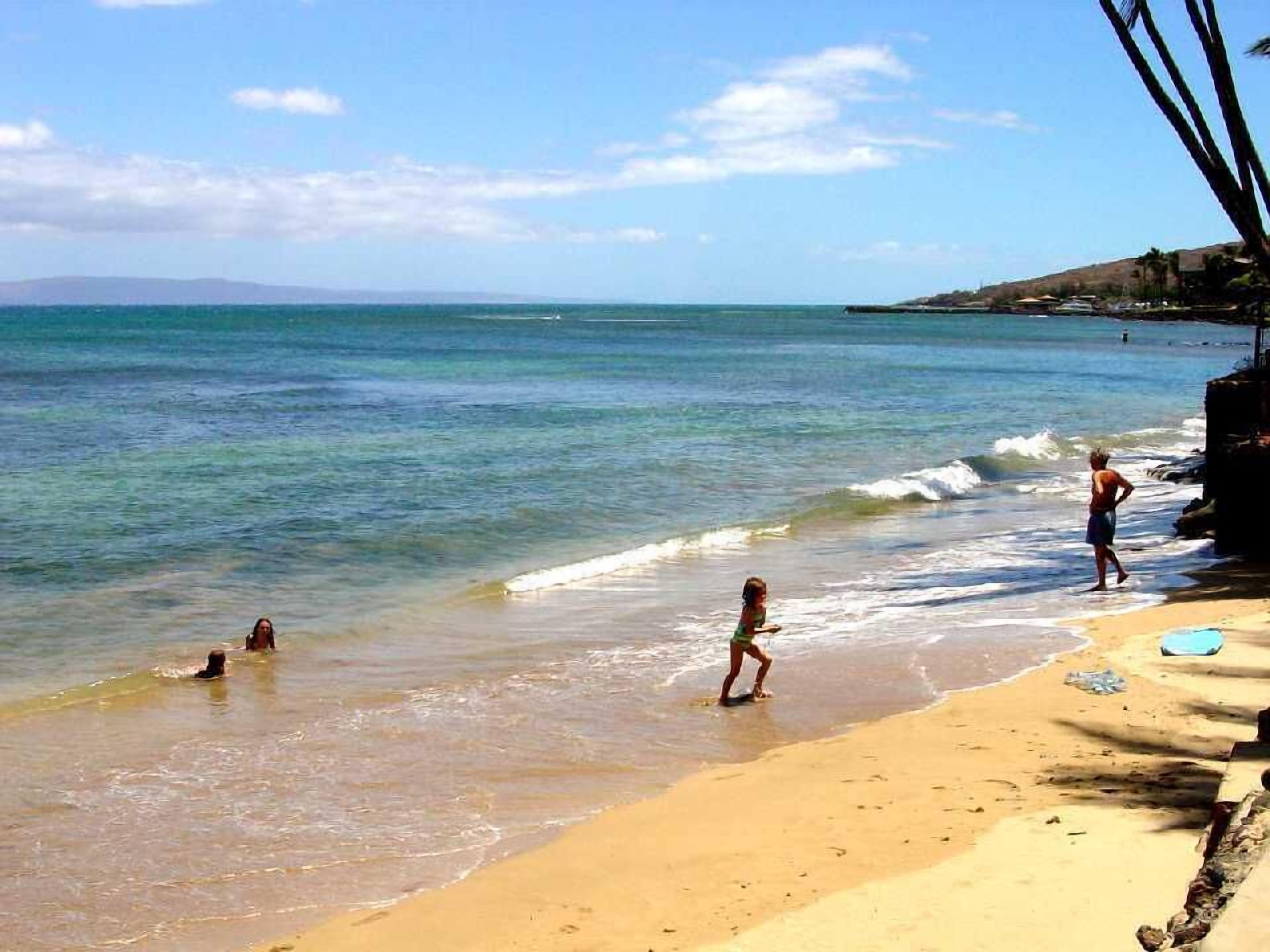 On the beach, beach towels