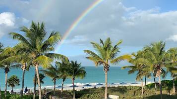On the beach, beach towels