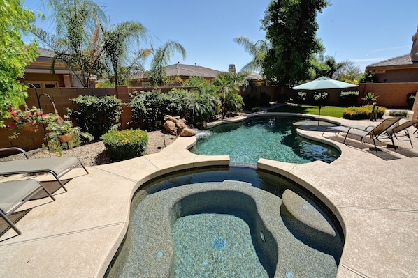 A heated pool