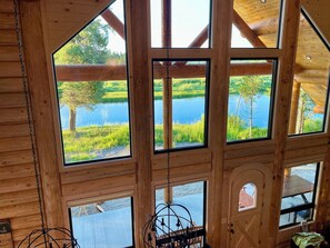Interior - New log home on river, 25 miles from Yellowstone, mountain view (Island Park)