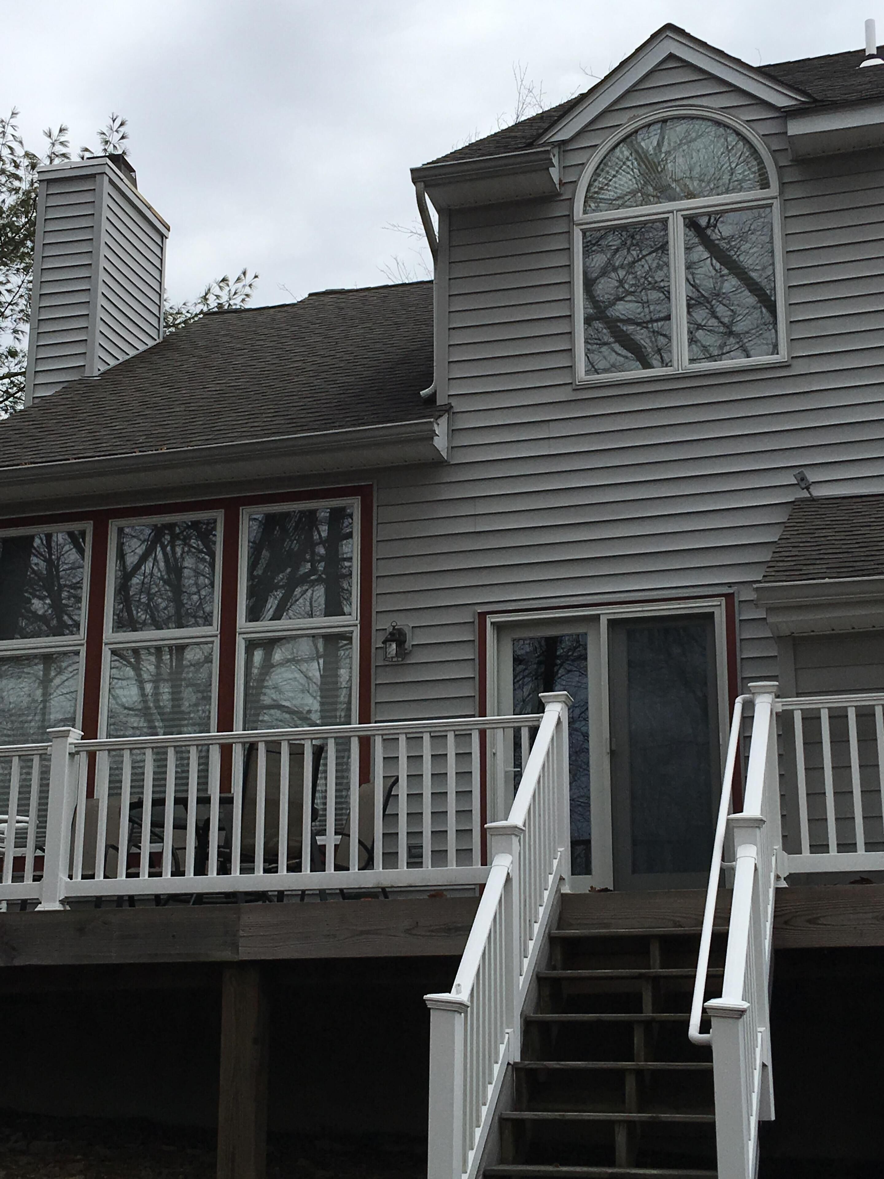 Back of Town home - stairs to common area