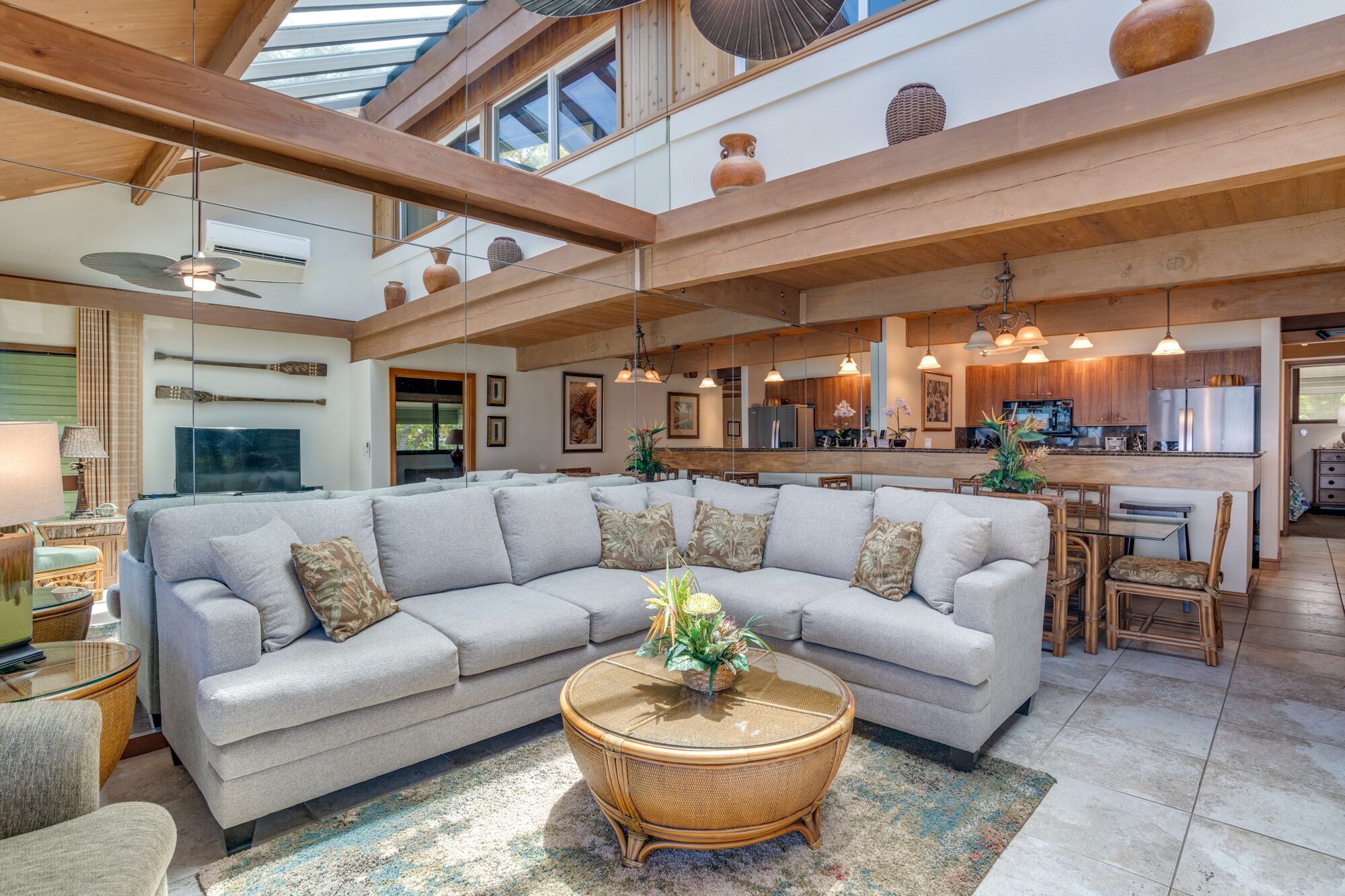 TV, DVD player, stereo