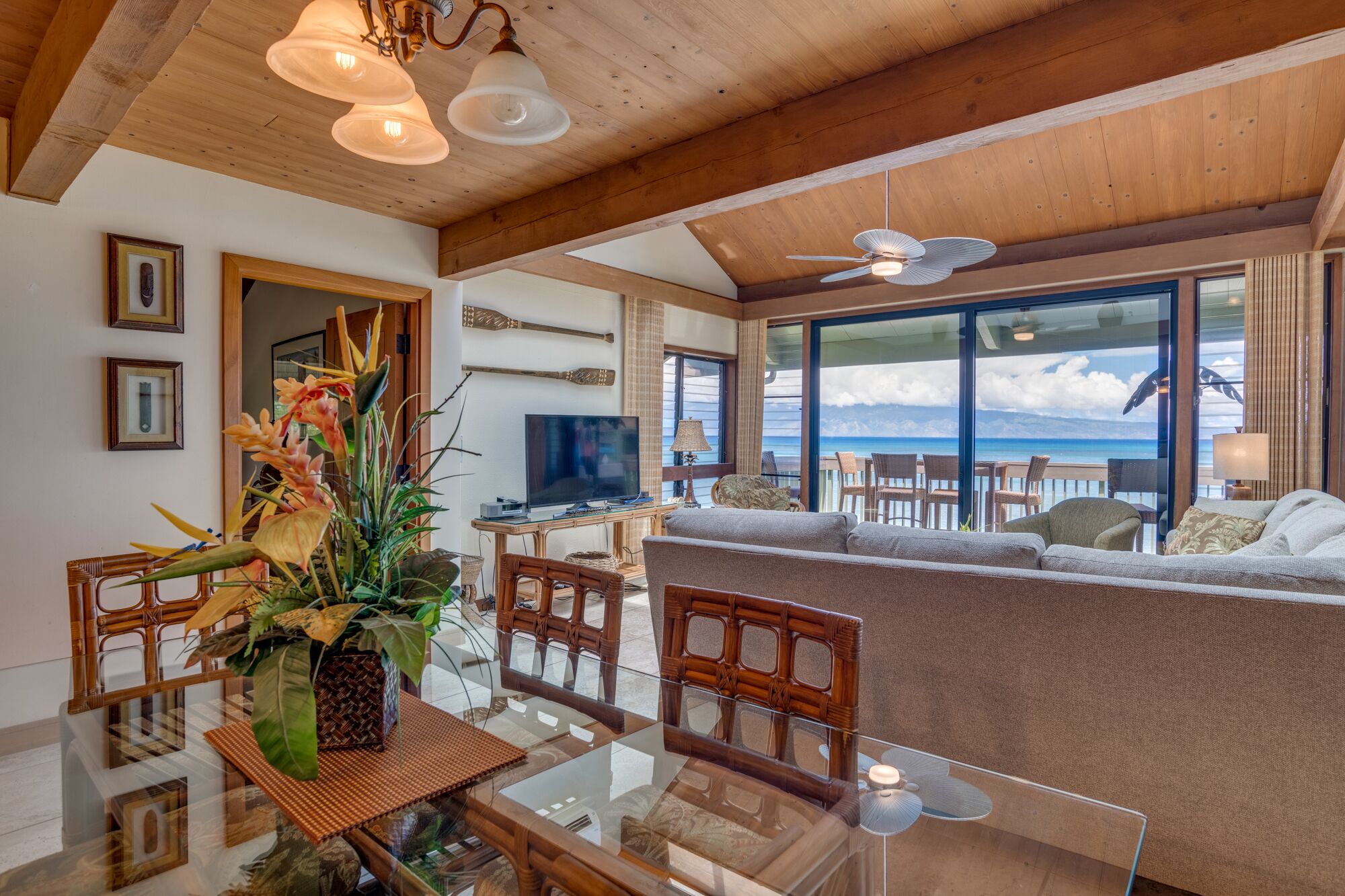 TV, DVD player, stereo