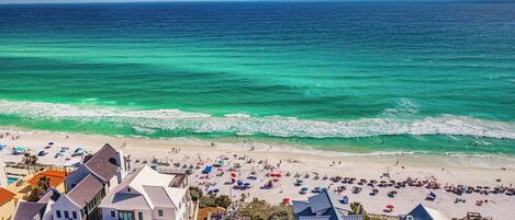 Beach nearby, sun-loungers