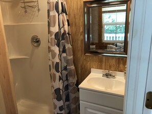 Hair dryer, towels, toilet paper
