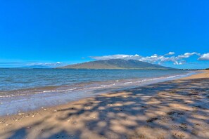 在海滩