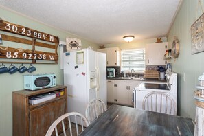 Fridge, microwave, oven, stovetop - Gorgeous Unobstructed Gulf views & path in Laguna Beach on quiet West End of PCB (Panama City Beach)