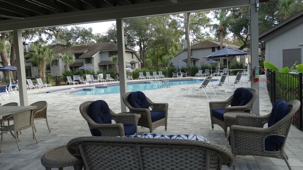 Outdoor pool, a heated pool