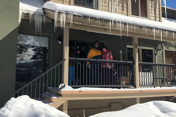Our condo photo taken from the Ski Slope. Yes, it's ON the slope.