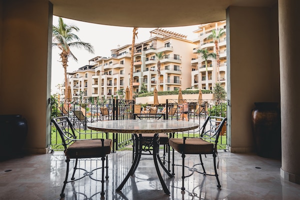 enjoy the large patio