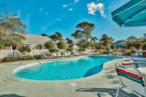 Outdoor pool, a heated pool