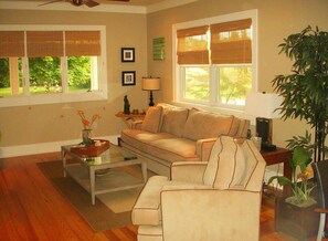 Smart TV, DVD player, books, stereo