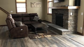 TV, fireplace, DVD player, stereo