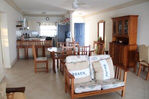 Smart TV, DVD player, books, stereo