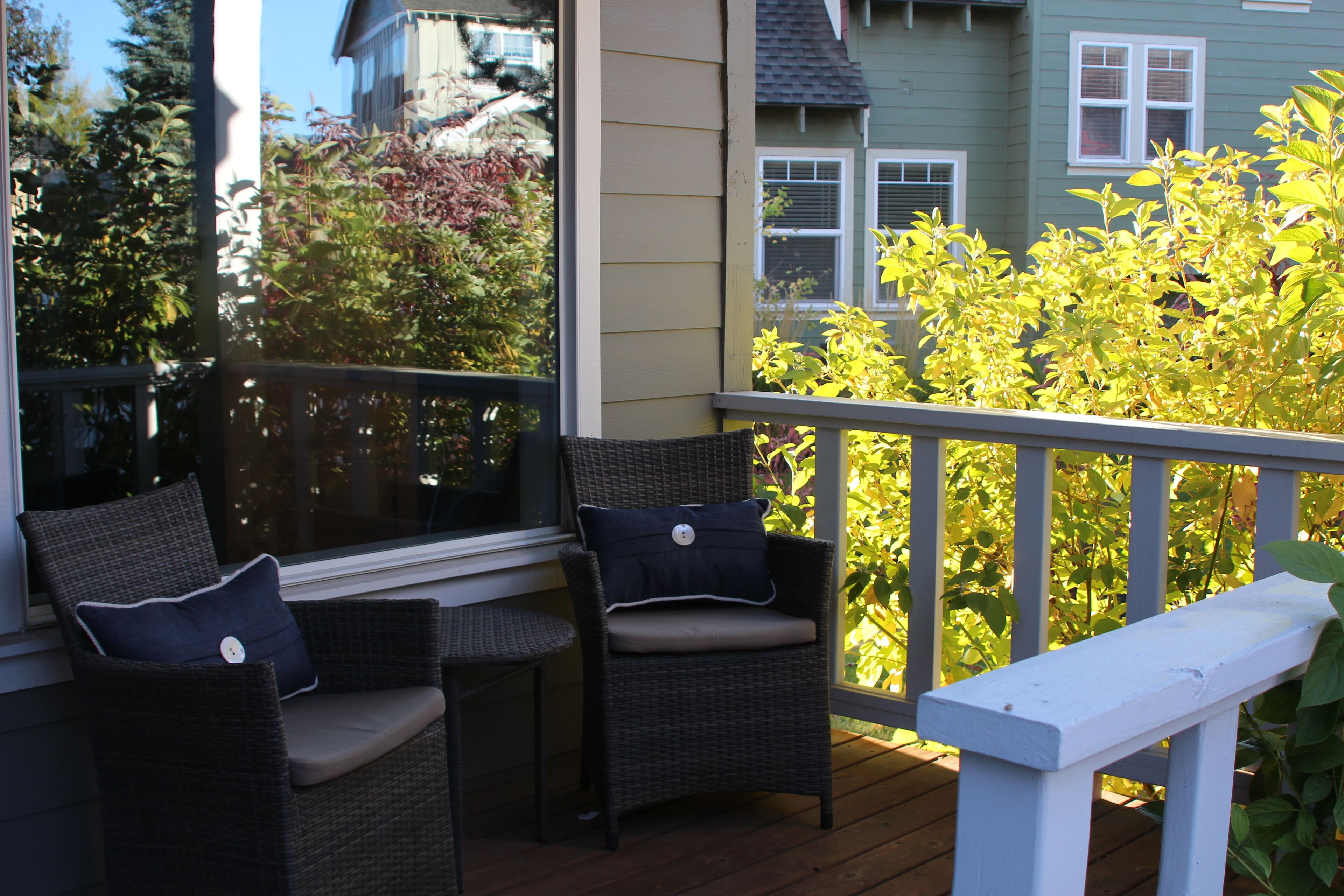 Relax on the front porch 