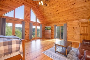 King master suite view 3 - Heavenly Views~Hot Tub+Fire Pit+Fireplace & WiFi! (Spruce Pine)