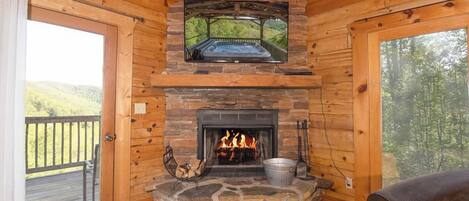 Fireplace view