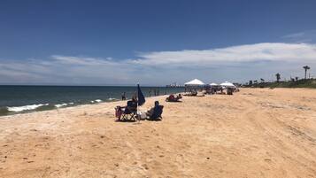Na praia