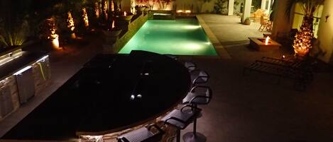 A heated pool