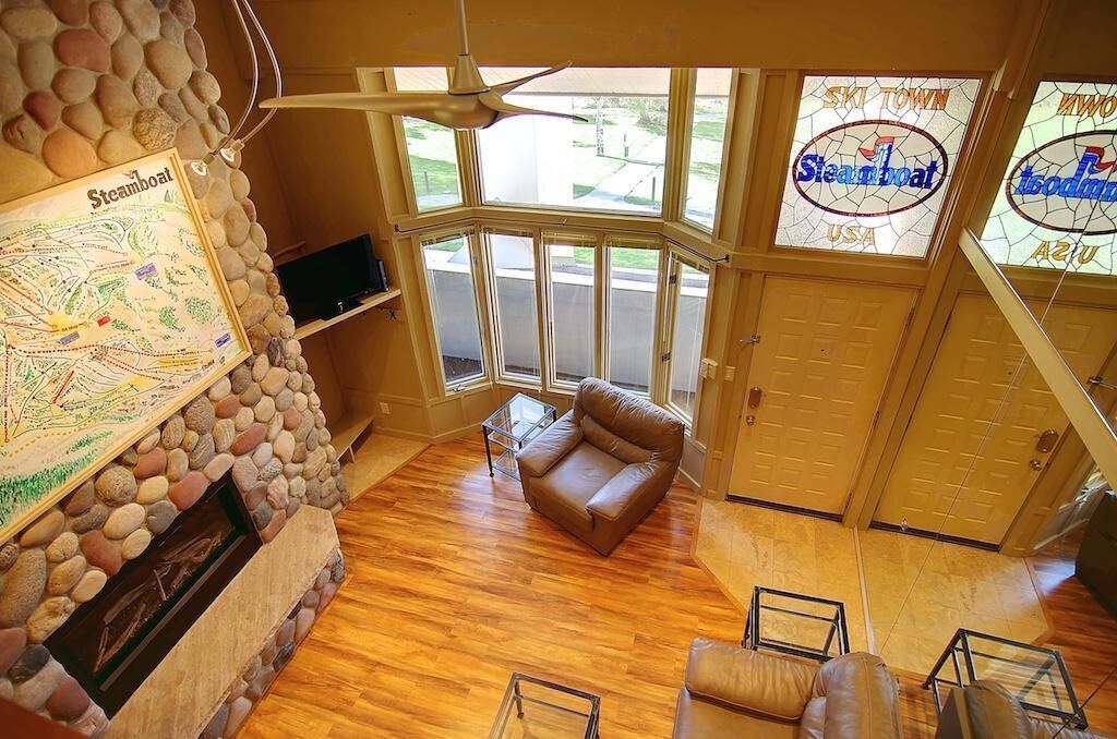 电视、壁炉、DVD 播放器