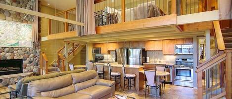 TV, fireplace, DVD player