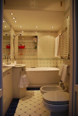 Duschwanne, Whirlpool, Haartrockner, Bidet