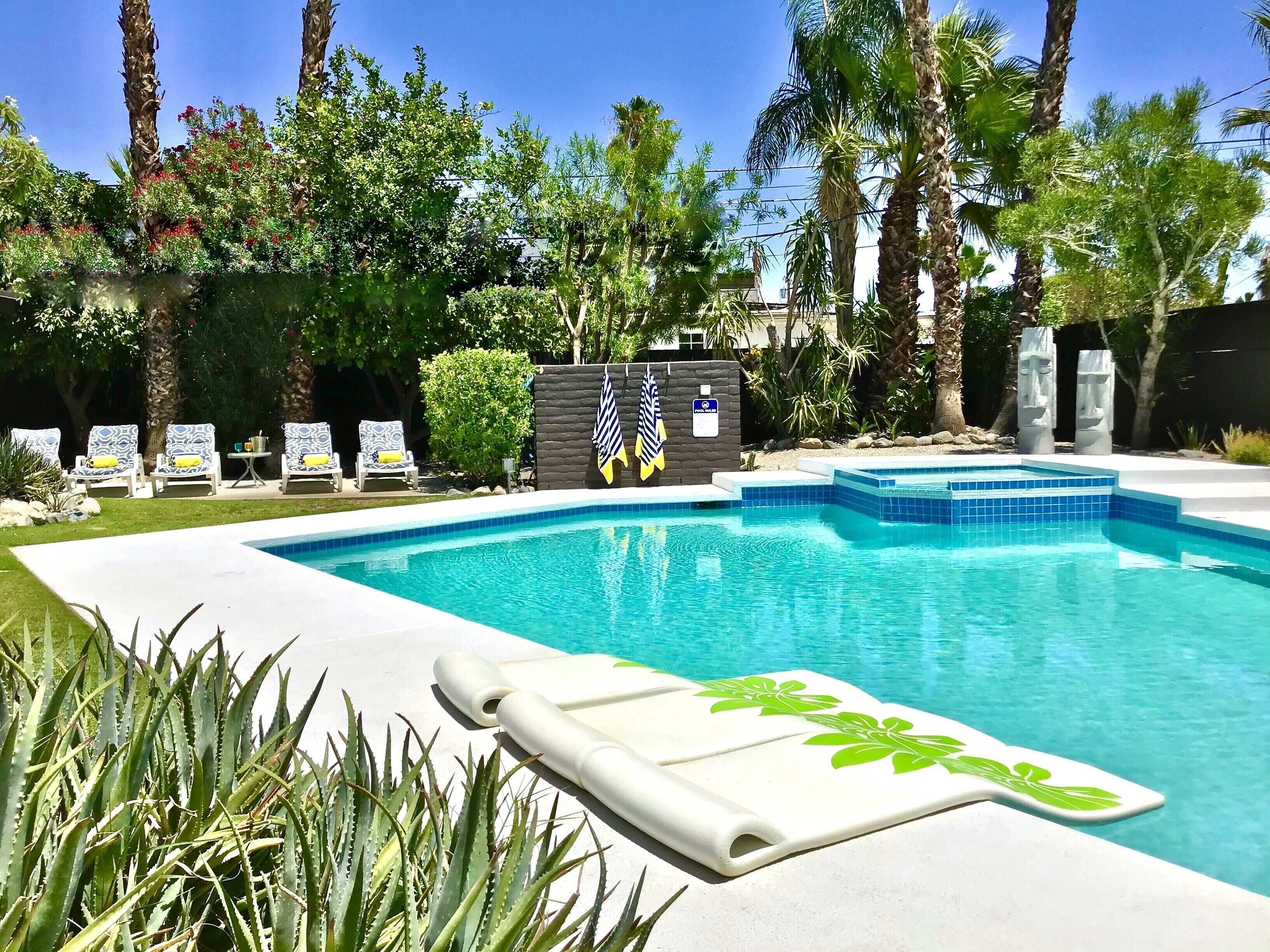 FABULOUS PRIVATE MID-CENTURY FOUR BEDROOM RESORT STYLE POOL HOME IN CENTRAL PS