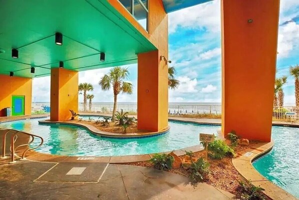 Indoor pool, outdoor pool