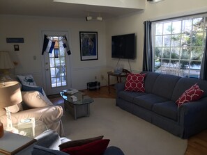 Smart TV, DVD player, books, stereo