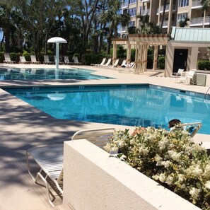 Outdoor pool, a heated pool