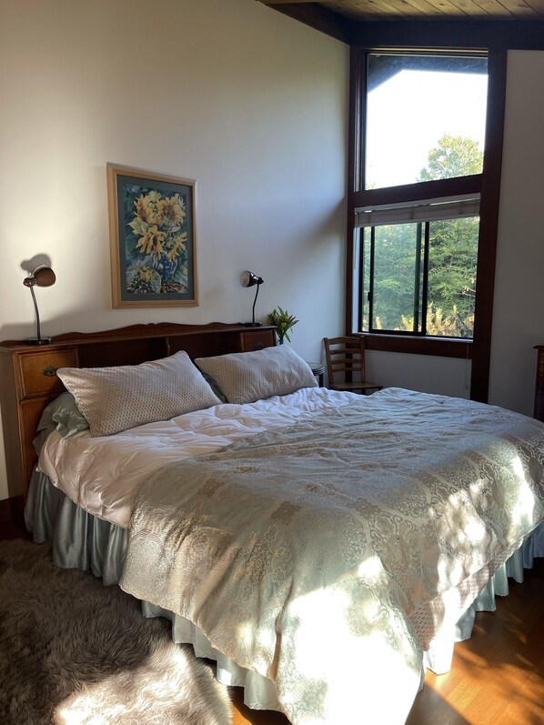 2 bedrooms, desk, iron/ironing board, travel cot