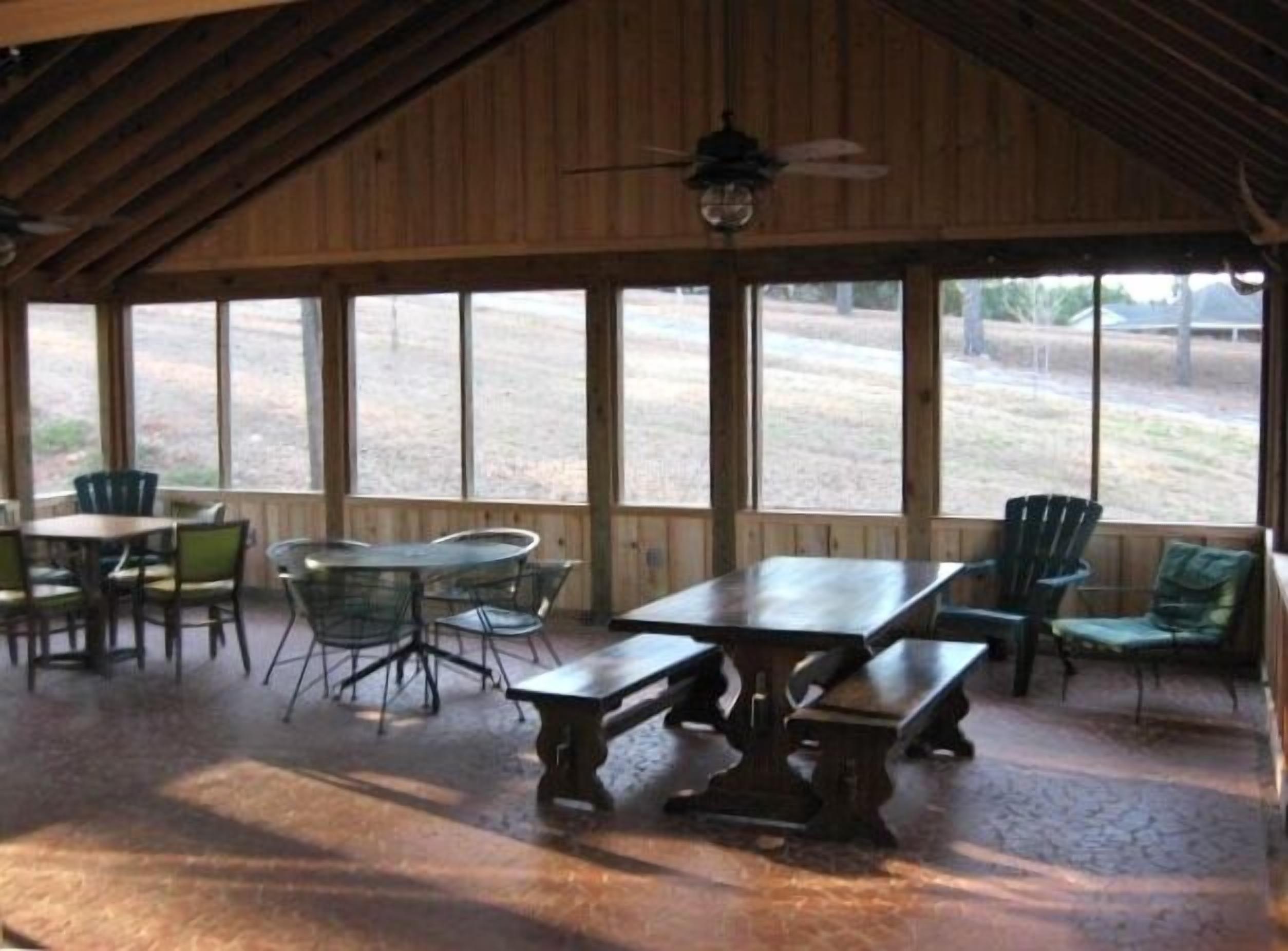 Large Outside Porch with Disco Ball and Stereo