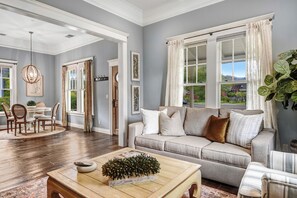 TV, DVD player, books, video library