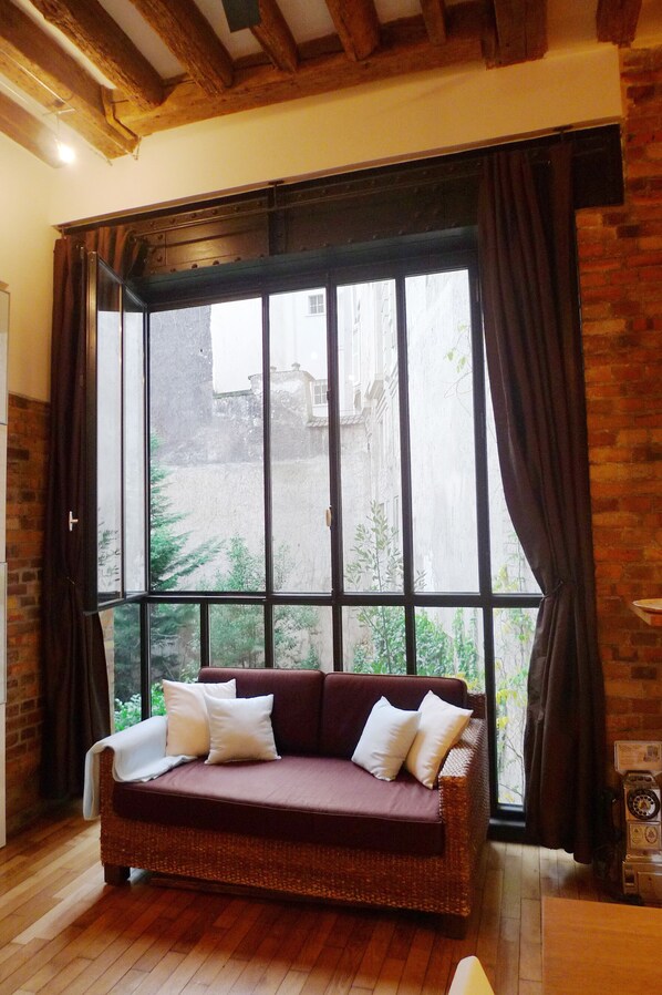 TV - Wooden Beams - by the Seine & Pont Neuf - Charm & Calm Duplex DAU (Paris)