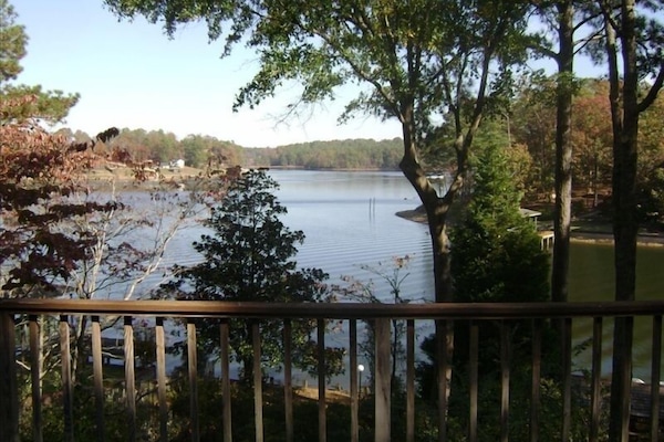 Looking at the lake from the house