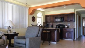 TV, DVD player, table tennis, books