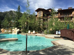 Outdoor pool, a heated pool