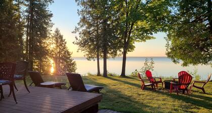 Private Lakefront Suttons Bay Home with Hot Tub, Newly Renovated Beach and A/C!