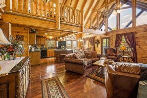 Smart TV, fireplace, video games, DVD player