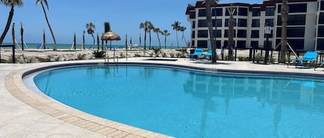 A heated pool
