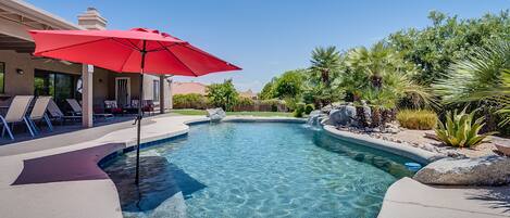 Outdoor pool, a heated pool