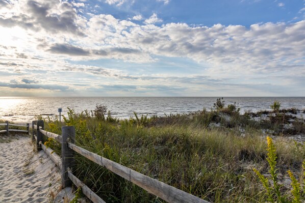 Beach nearby, sun-loungers