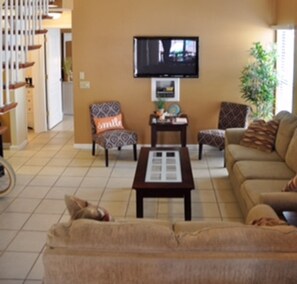 Smart TV, DVD player, books