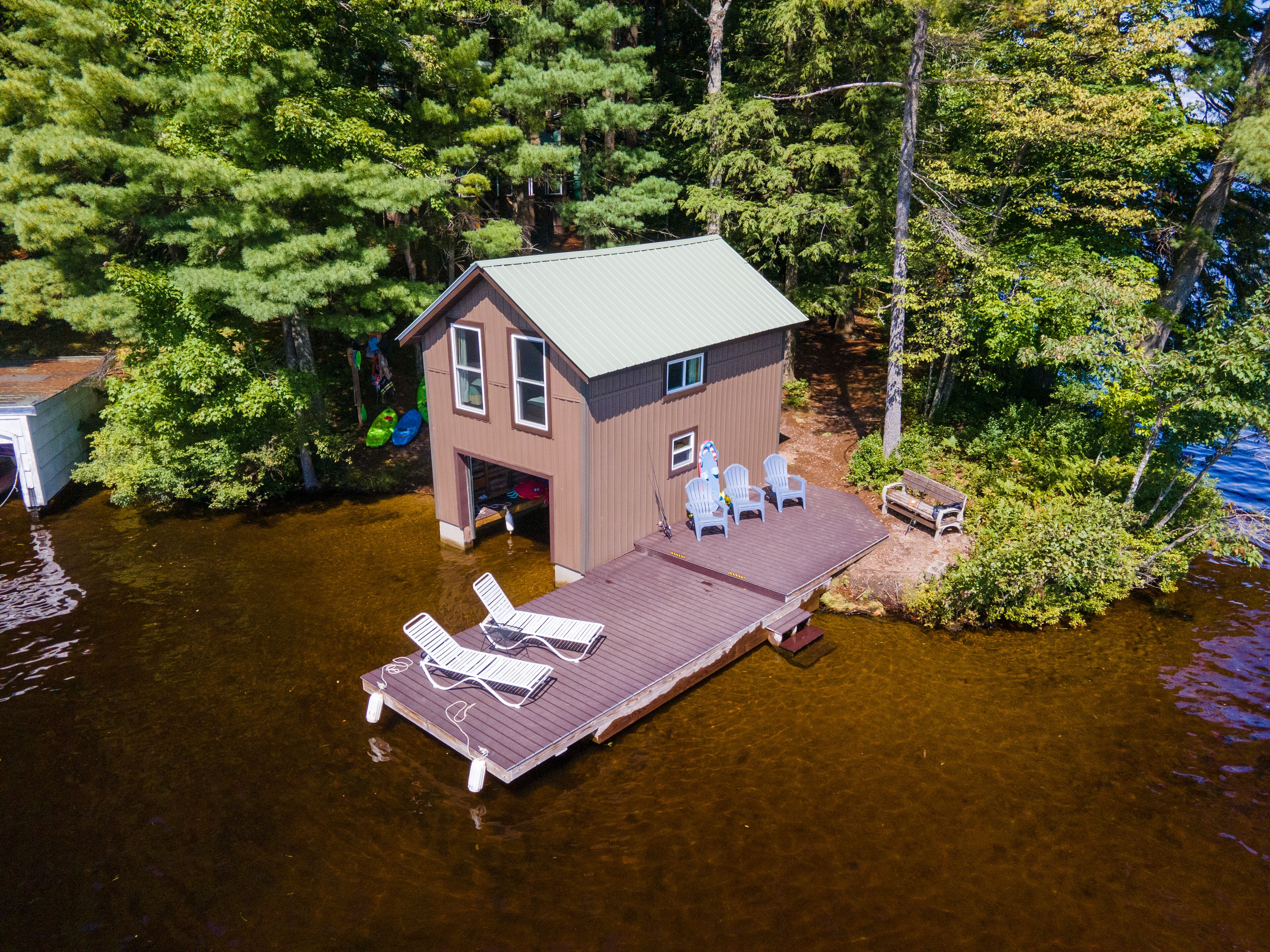 Pine Cone Point, Charming ADK Camp, 180' Lakefront On Pristine Brantingham Lake