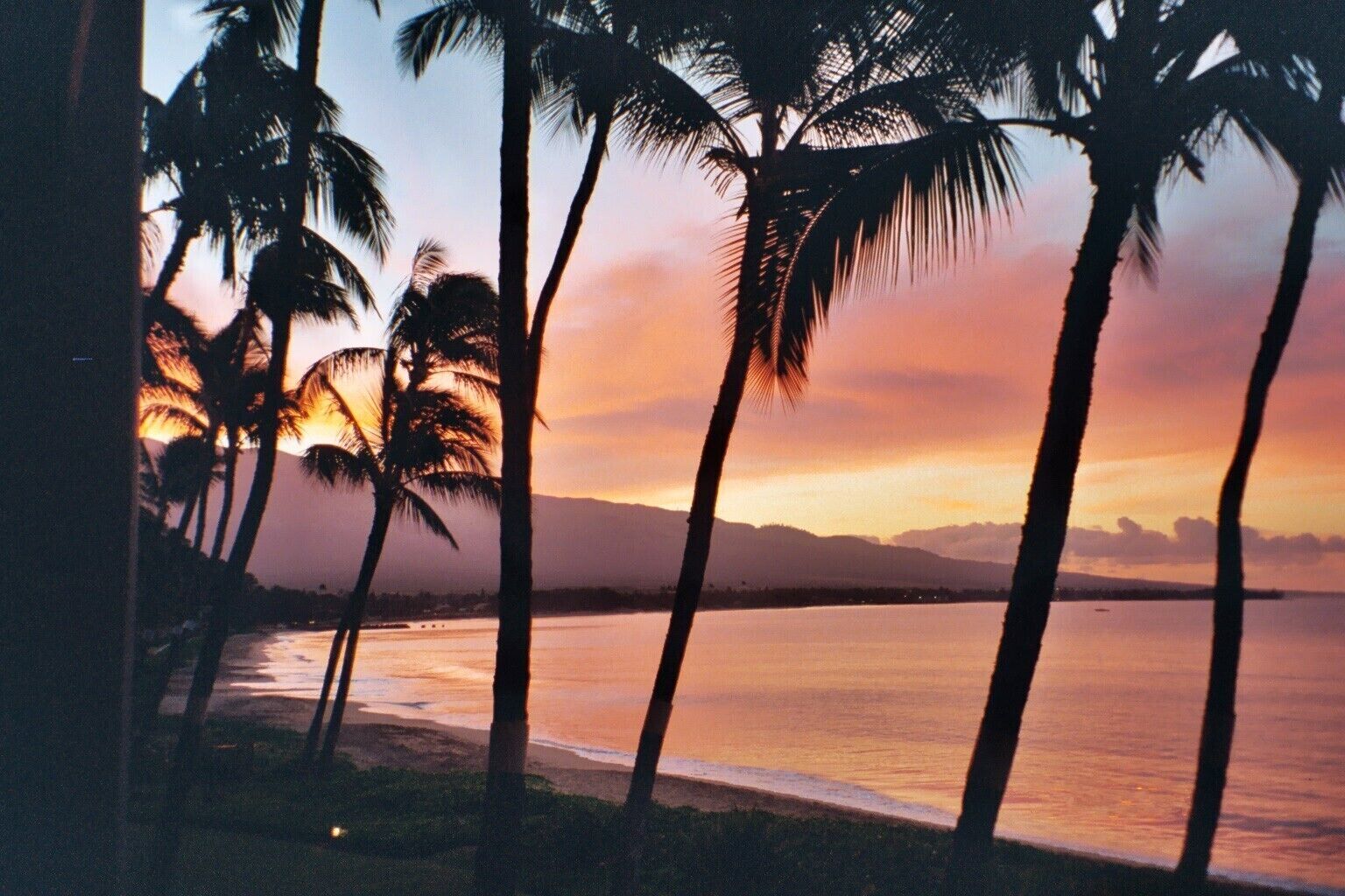 On the beach, sun loungers, beach towels