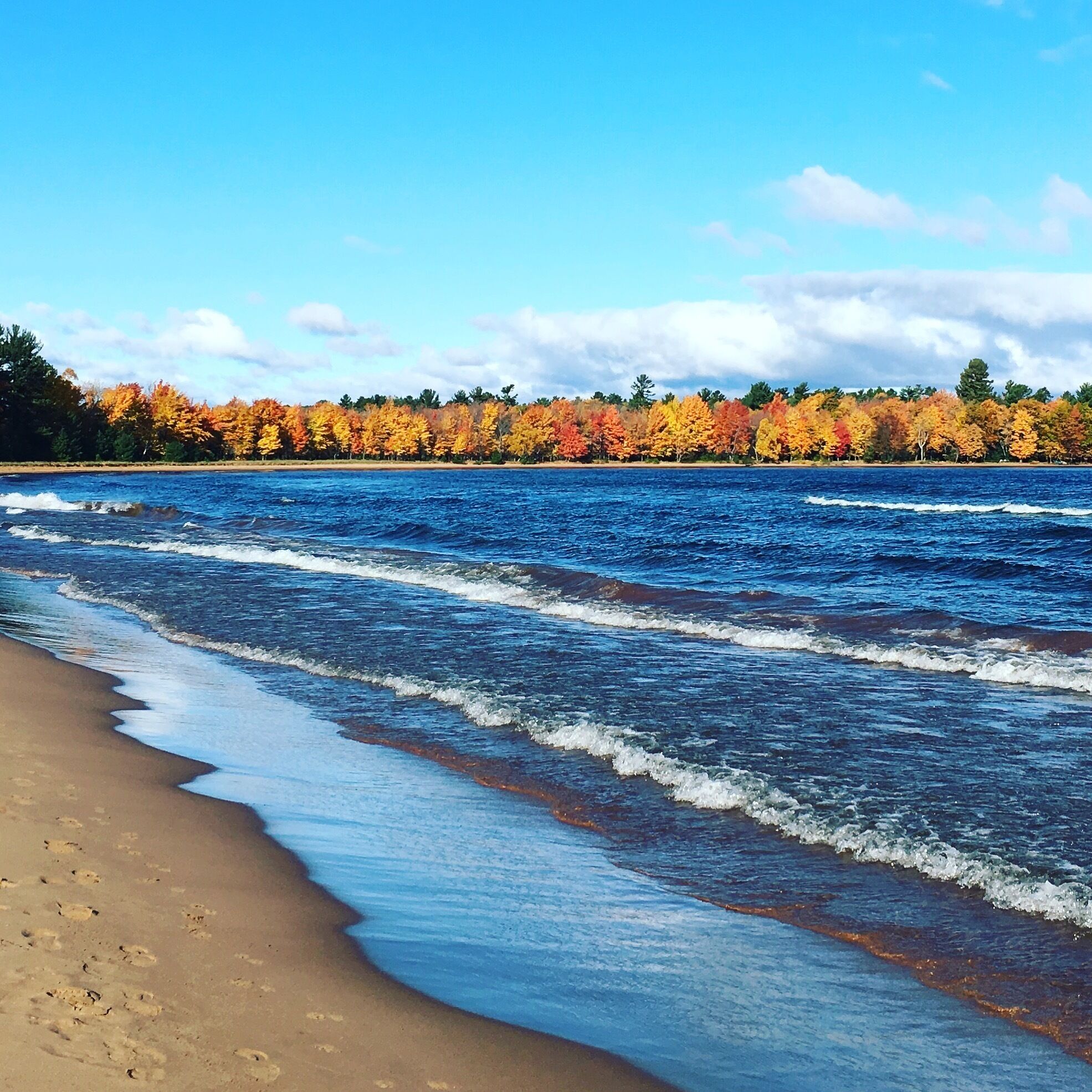 The west end of the bay during  the fall