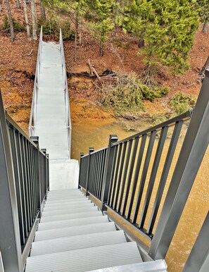 Property grounds - Log Cabin with large deck and dock in best location on the Lake! (mccormick)