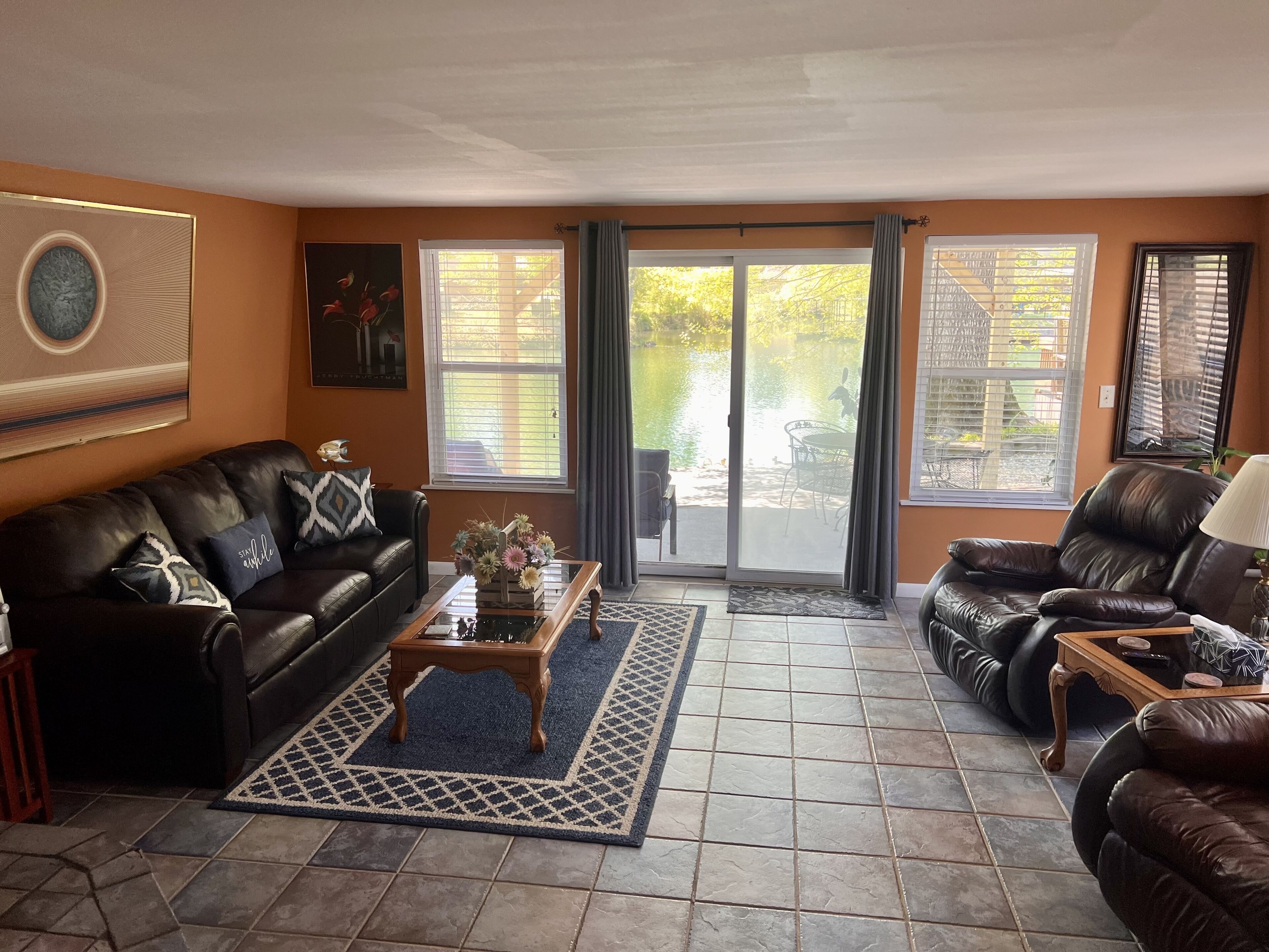 Smart TV, DVD player, books, stereo