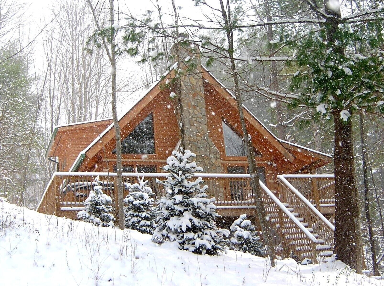 Authentic Private Log Cabin!  Hot Tub, Views, Internet, Fireplace, Air Condition