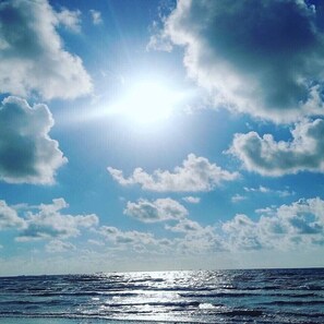 Plage, chaises longues, serviettes de plage